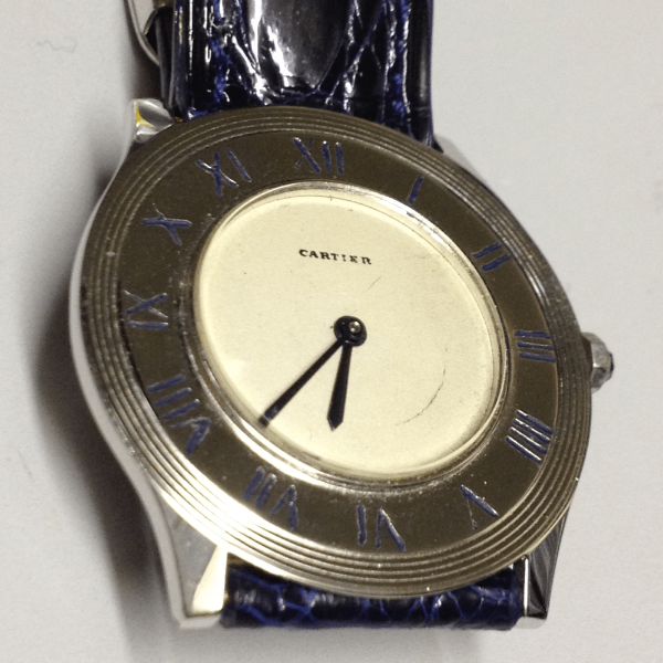 Cartier Rectangular Dress watch in White gold. Circa: 1960.