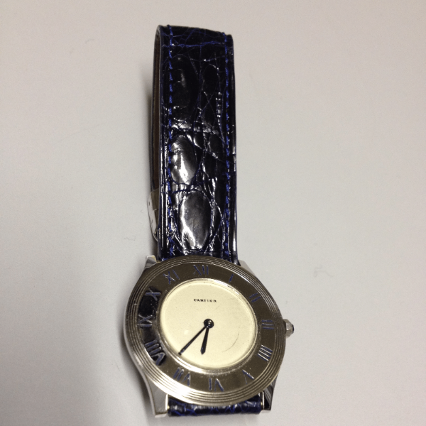 Cartier Rectangular Dress watch in White gold. Circa: 1960.