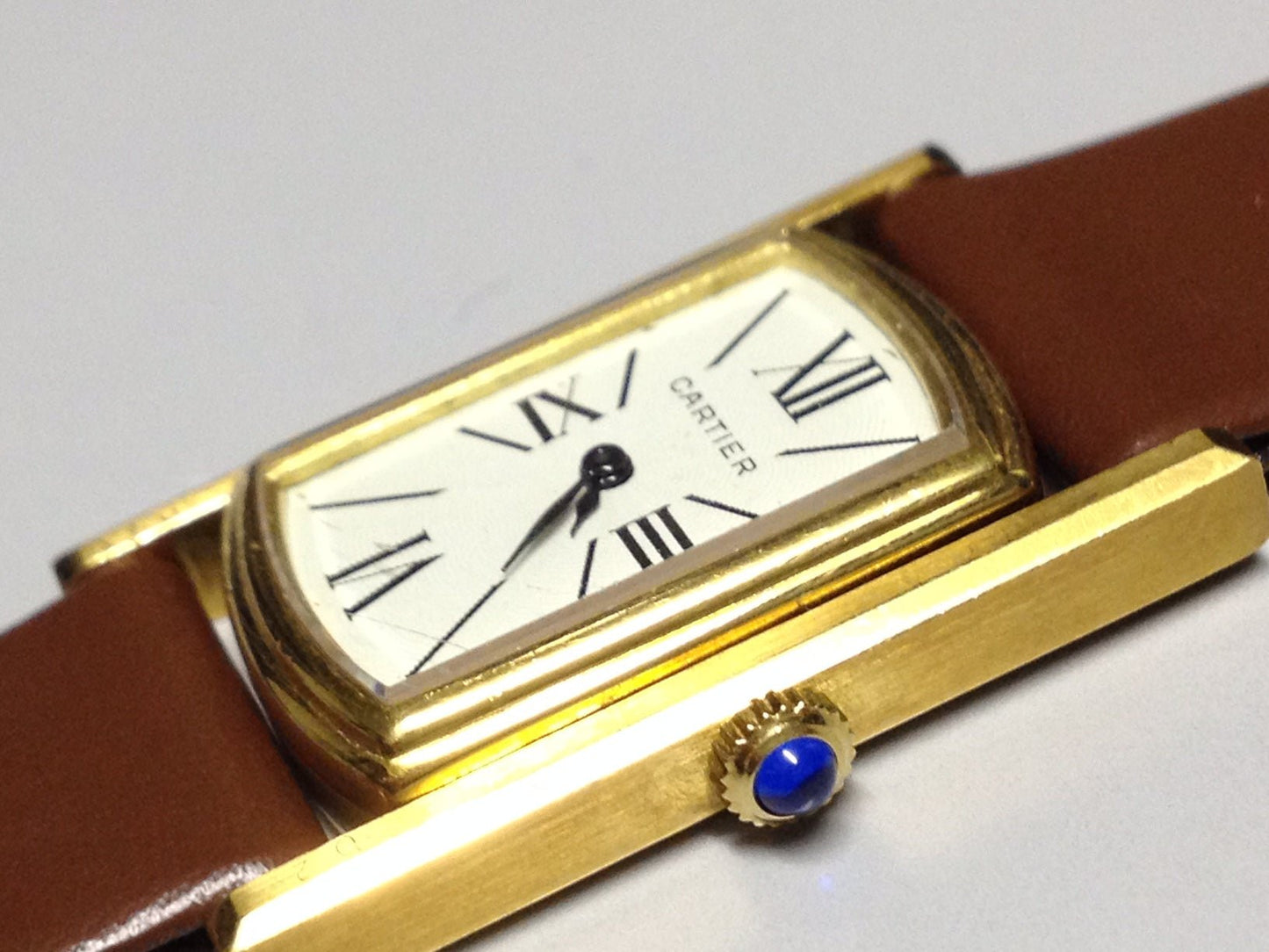 Cartier Tank Cabriolet in Yellow gold. Circa: 1960.