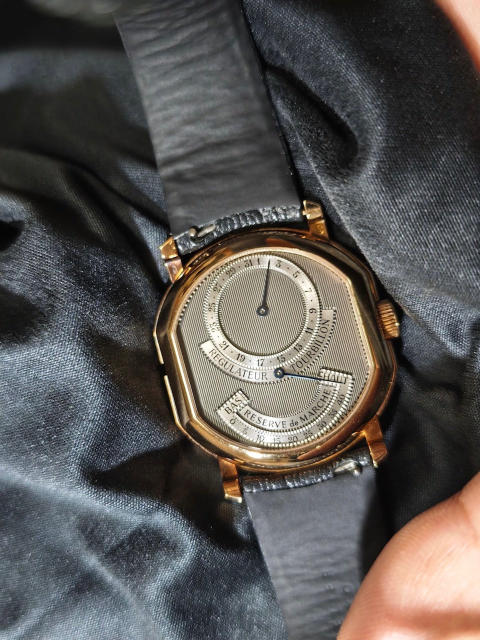 Daniel Roth Régulateur Tourbillon Ref. 2187 Pink Gold – rare double-face vintage watch with guilloché dial, tourbillon, and full set (1995)
