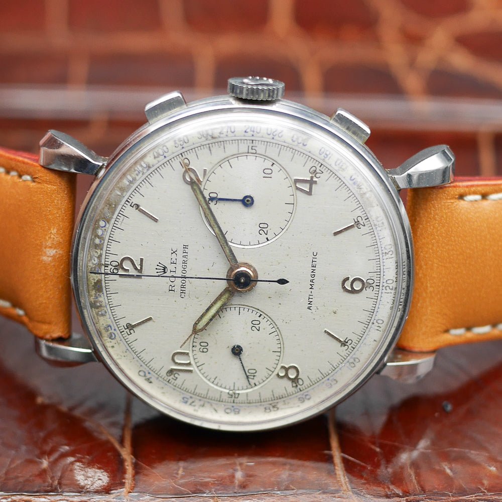 Rolex Chronograph Ref:4099 in Stainless steel. Circa:1950.
