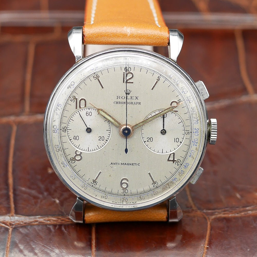 Rolex Chronograph Ref:4099 in Stainless steel. Circa:1950.