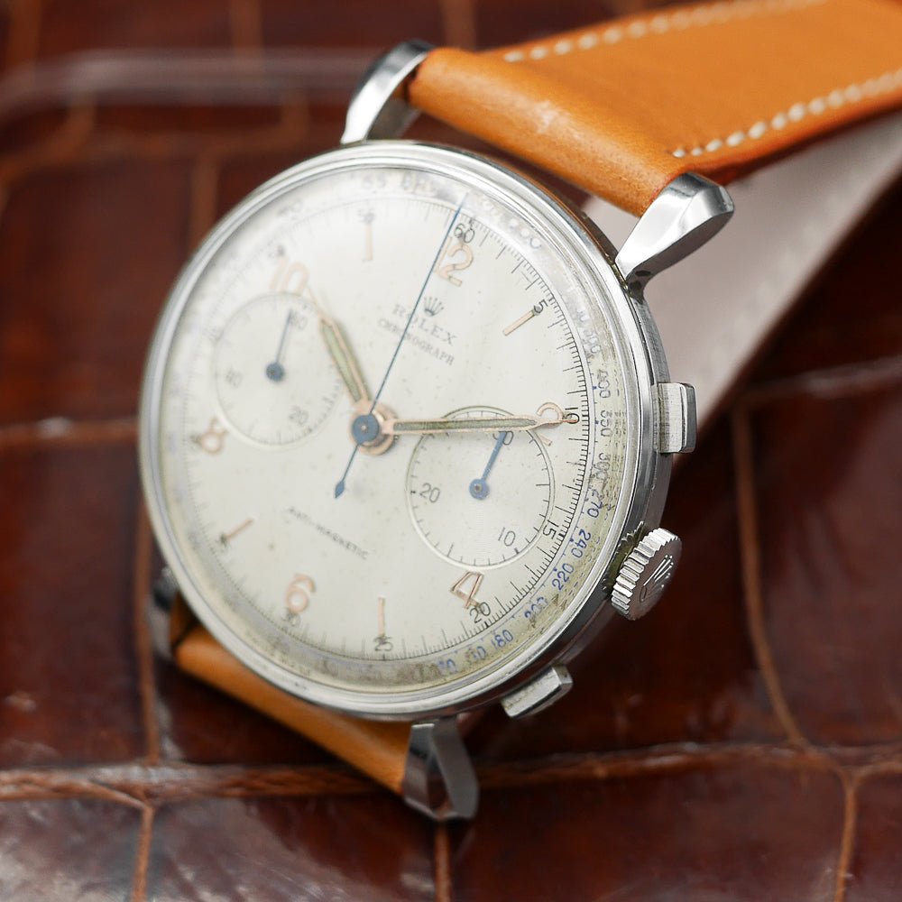 Rolex Chronograph Ref:4099 in Stainless steel. Circa:1950.