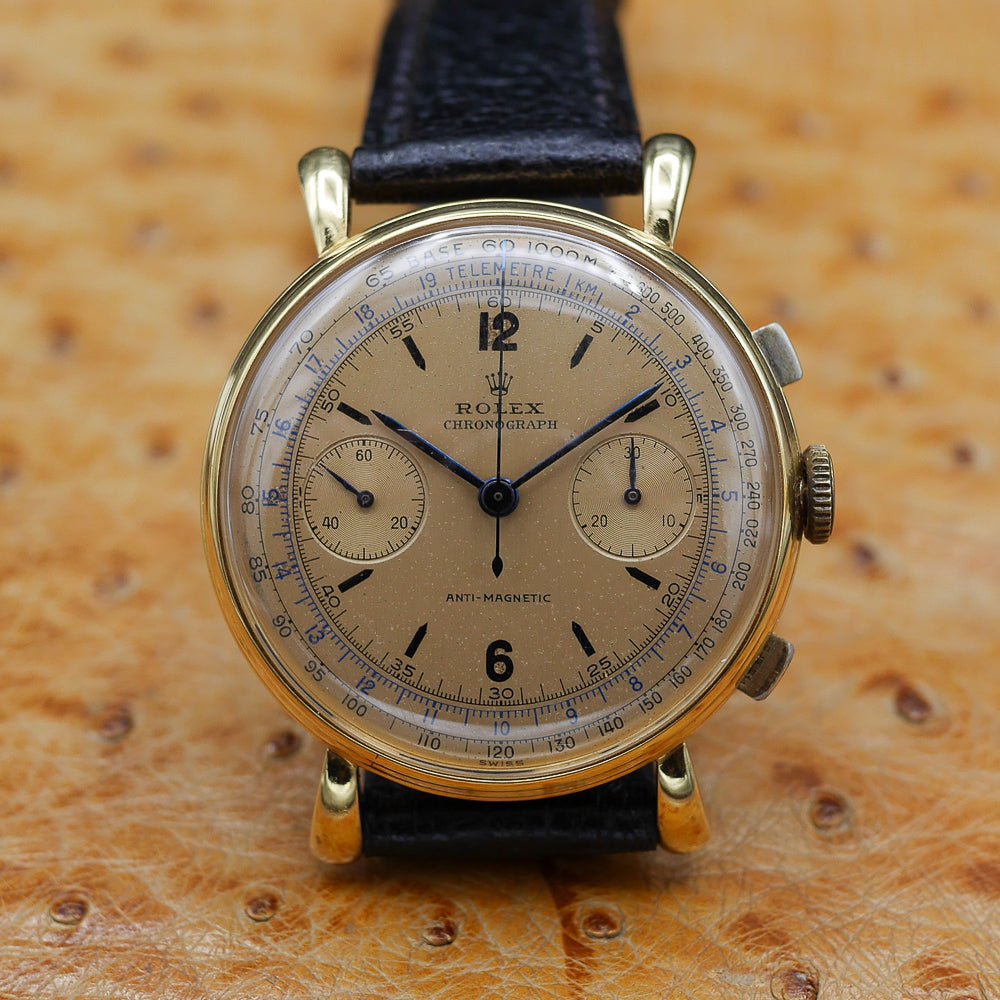 Rolex Chronograph antimagnetic Ref: 4062 in Yellow gold. Circa: 1950