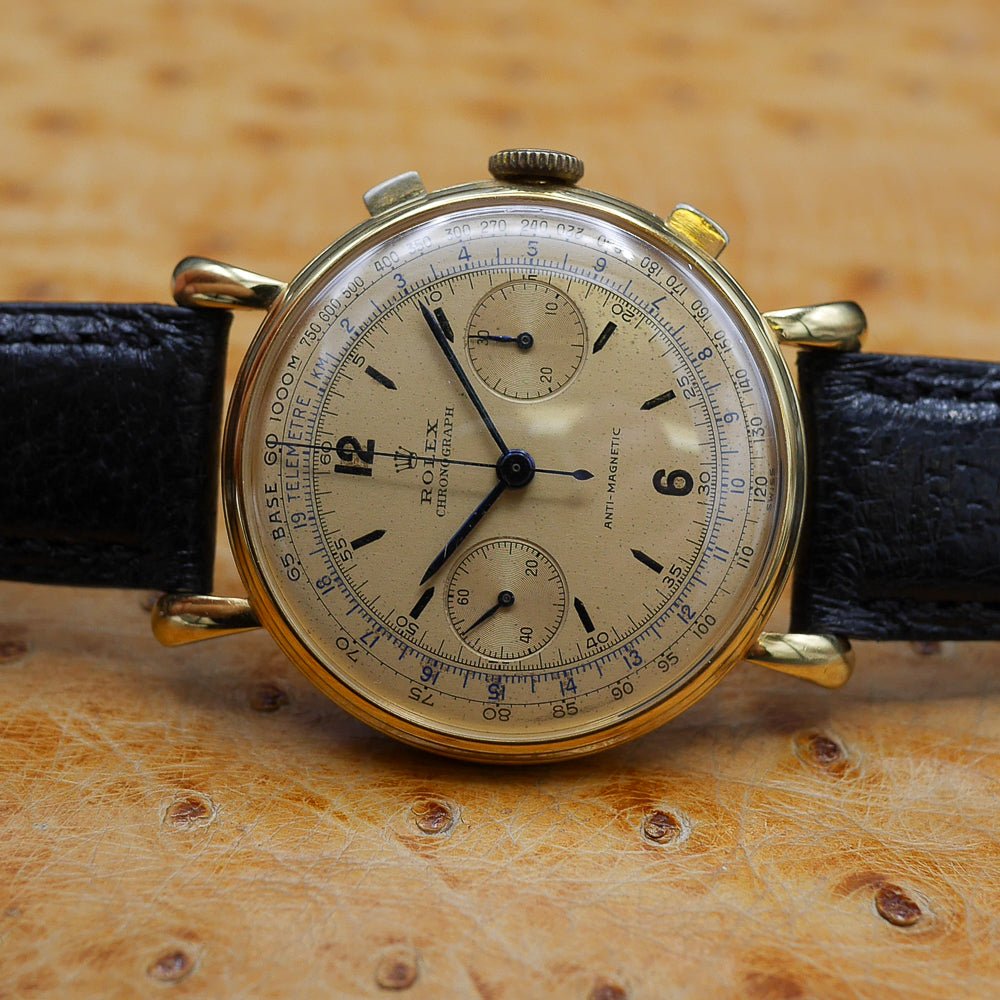 Rolex Chronograph antimagnetic Ref: 4062 in Yellow gold. Circa: 1950