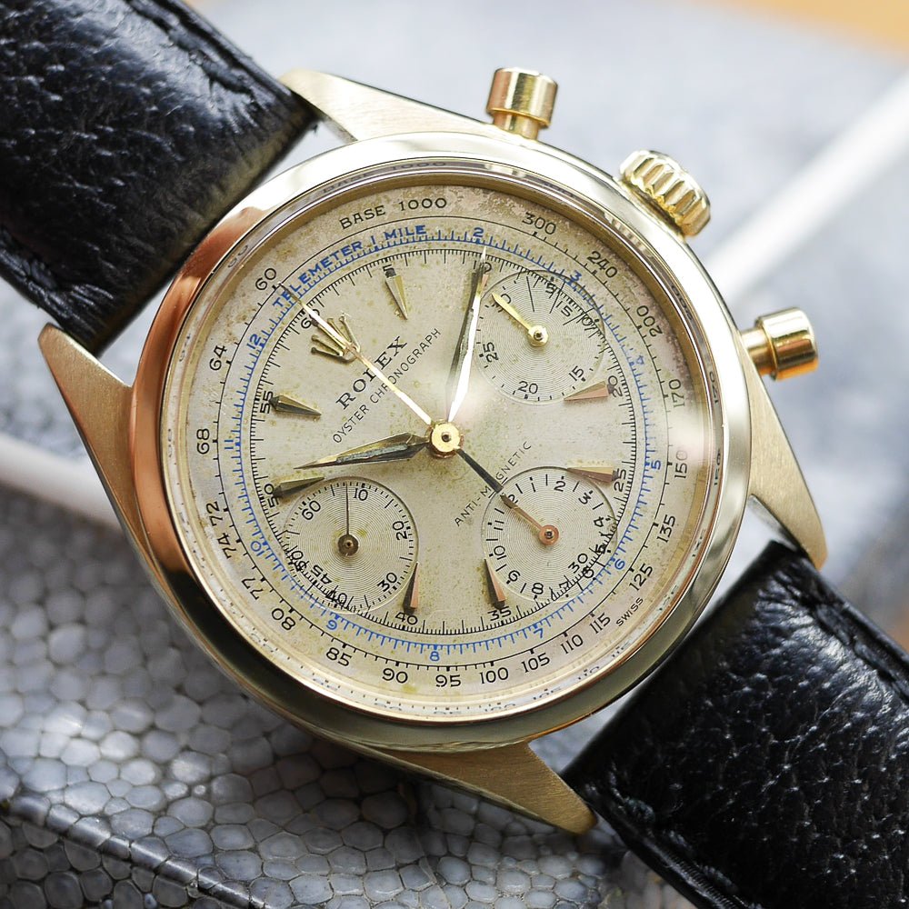 Rolex Oyster Chronograph antimagnetic Ref:6234 in Yellow gold 14kt. Circa:1960.