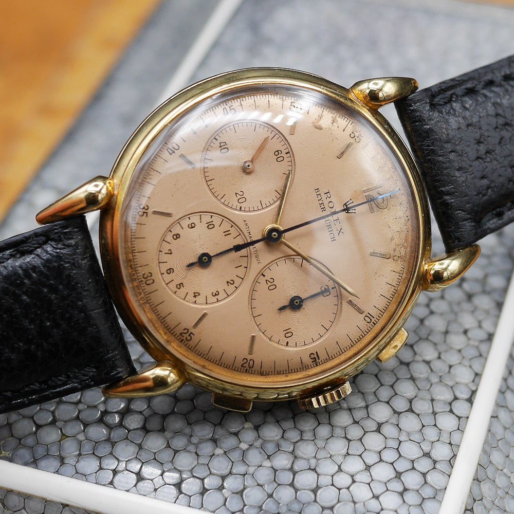 Rolex Chronograph antimagnetic Ref: 4313 in Pink gold. Circa: 1950