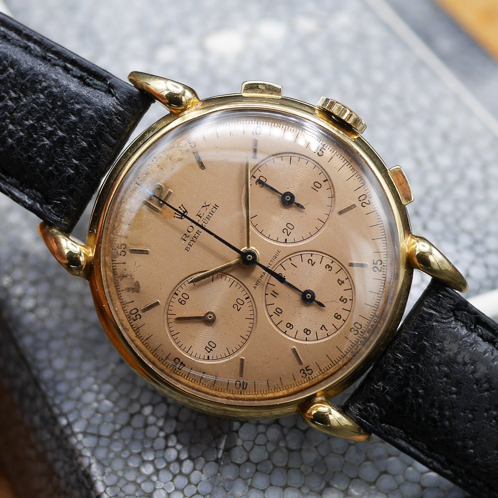 Rolex Chronograph antimagnetic Ref: 4313 in Pink gold. Circa: 1950