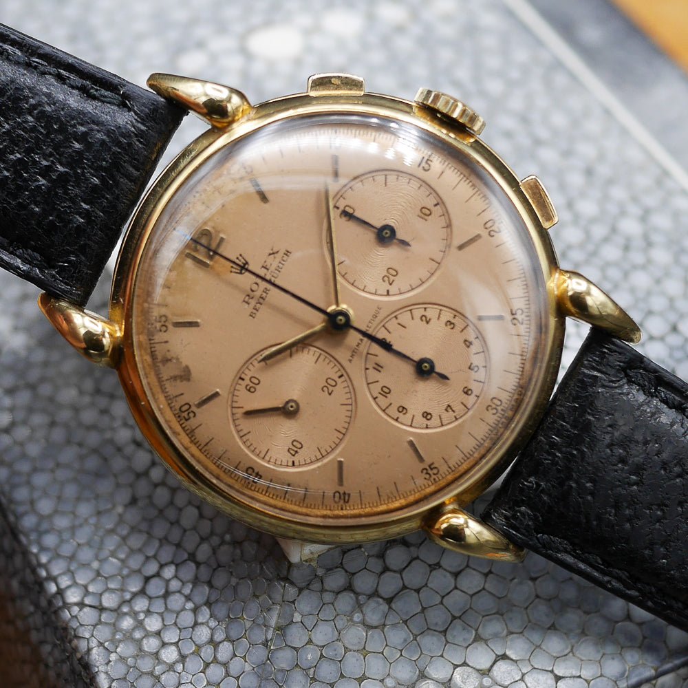 Rolex Chronograph antimagnetic Ref: 4313 in Pink gold. Circa: 1950