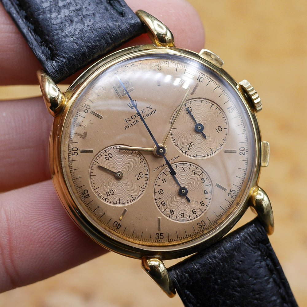 Rolex Chronograph antimagnetic Ref: 4313 in Pink gold. Circa: 1950