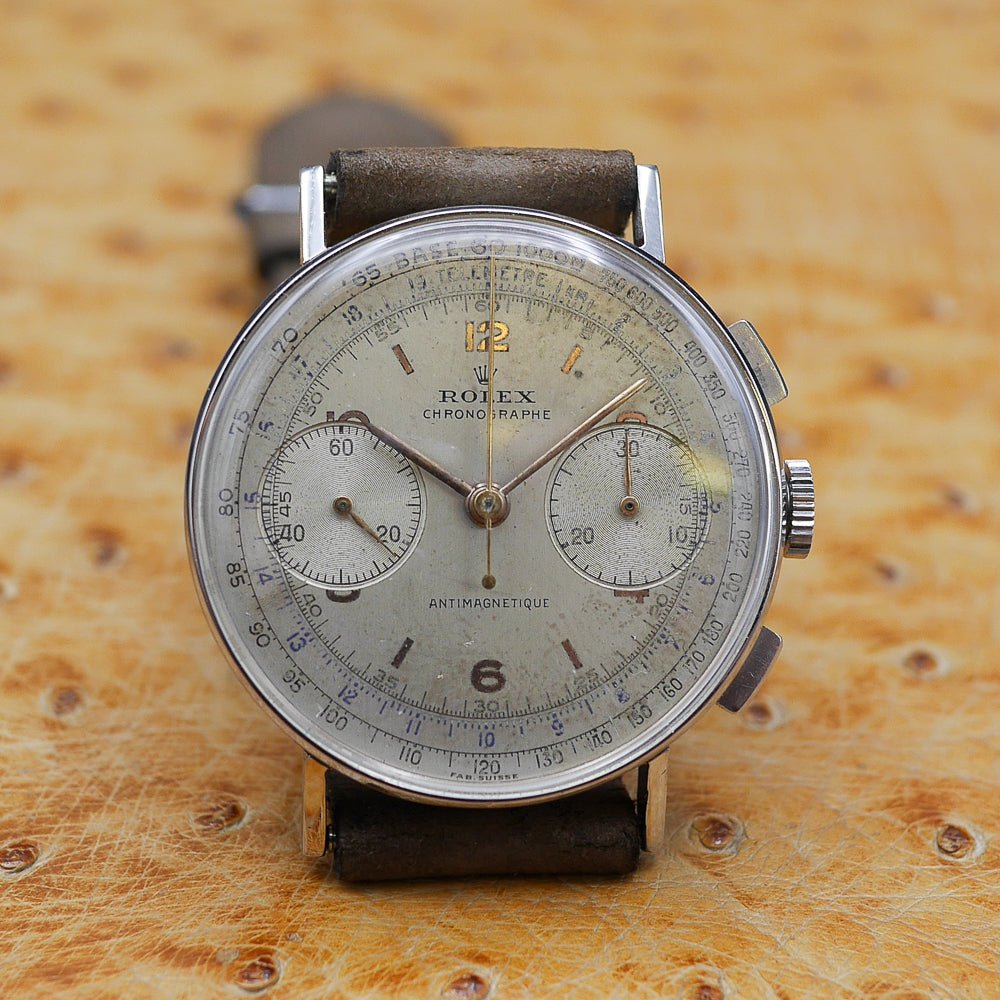 Rolex Oyster Chronograph Ref:3484 in stainless steel. Circa:1946.