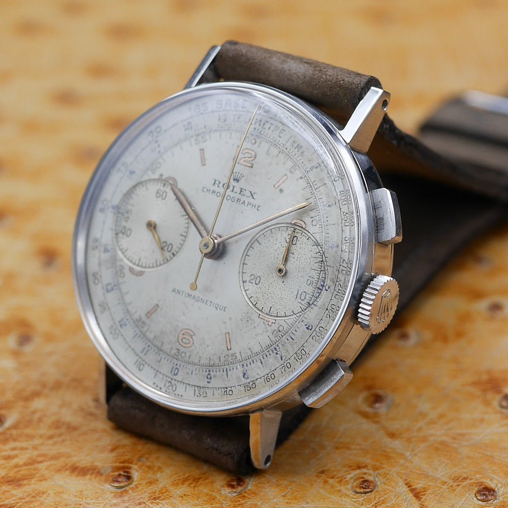 Rolex Oyster Chronograph Ref:3484 in stainless steel. Circa:1946.