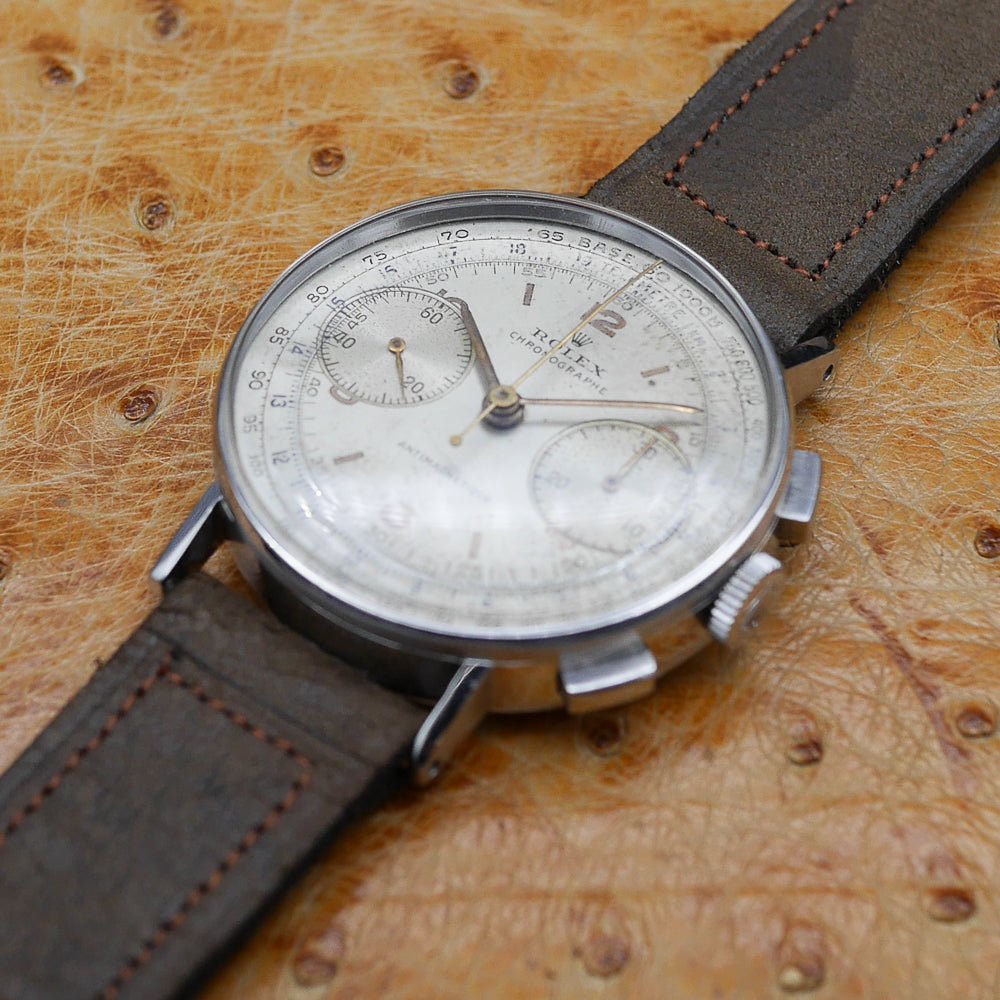 Rolex Oyster Chronograph Ref:3484 in stainless steel. Circa:1946.