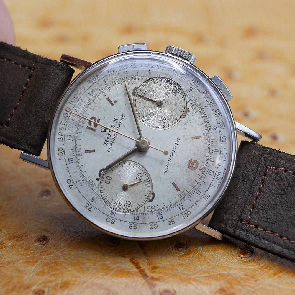 Rolex Oyster Chronograph Ref:3484 in stainless steel. Circa:1946.