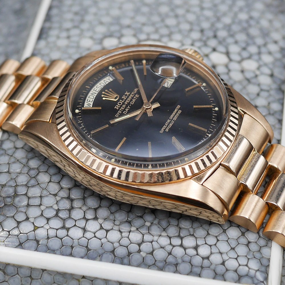 Rolex Oyster Perpetual Day Date Ref: 1803 in Pink gold. Circa: 1973.