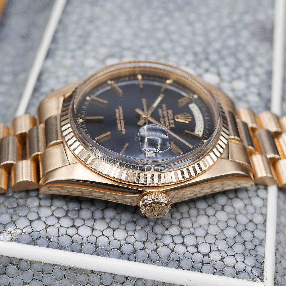 Rolex Oyster Perpetual Day Date Ref: 1803 in Pink gold. Circa: 1973.
