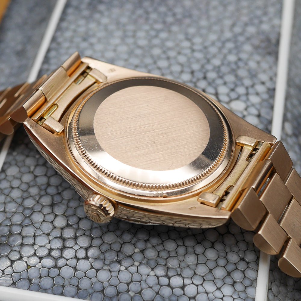 Rolex Oyster Perpetual Day Date Ref: 1803 in Pink gold. Circa: 1973.