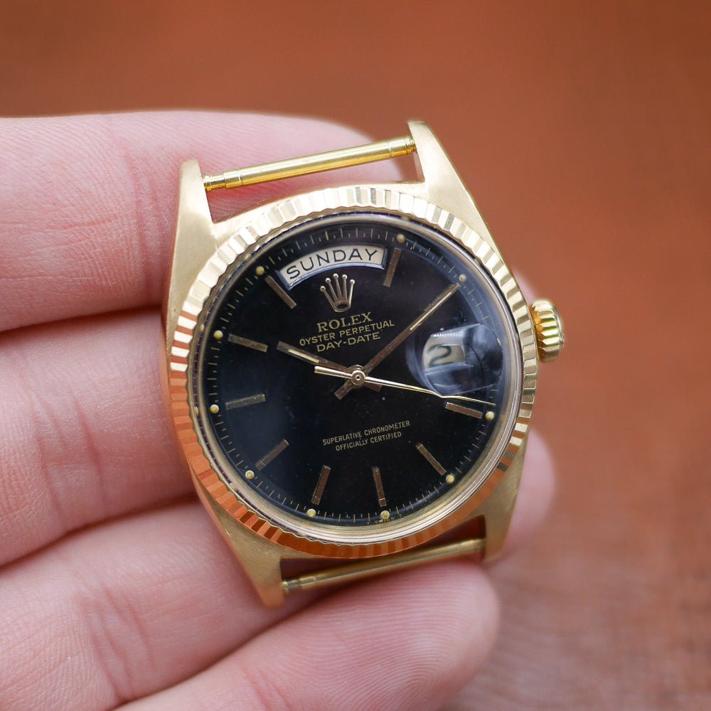 Rolex Oyster Perpetual Day Date in Yellow gold. Circa: 1968.