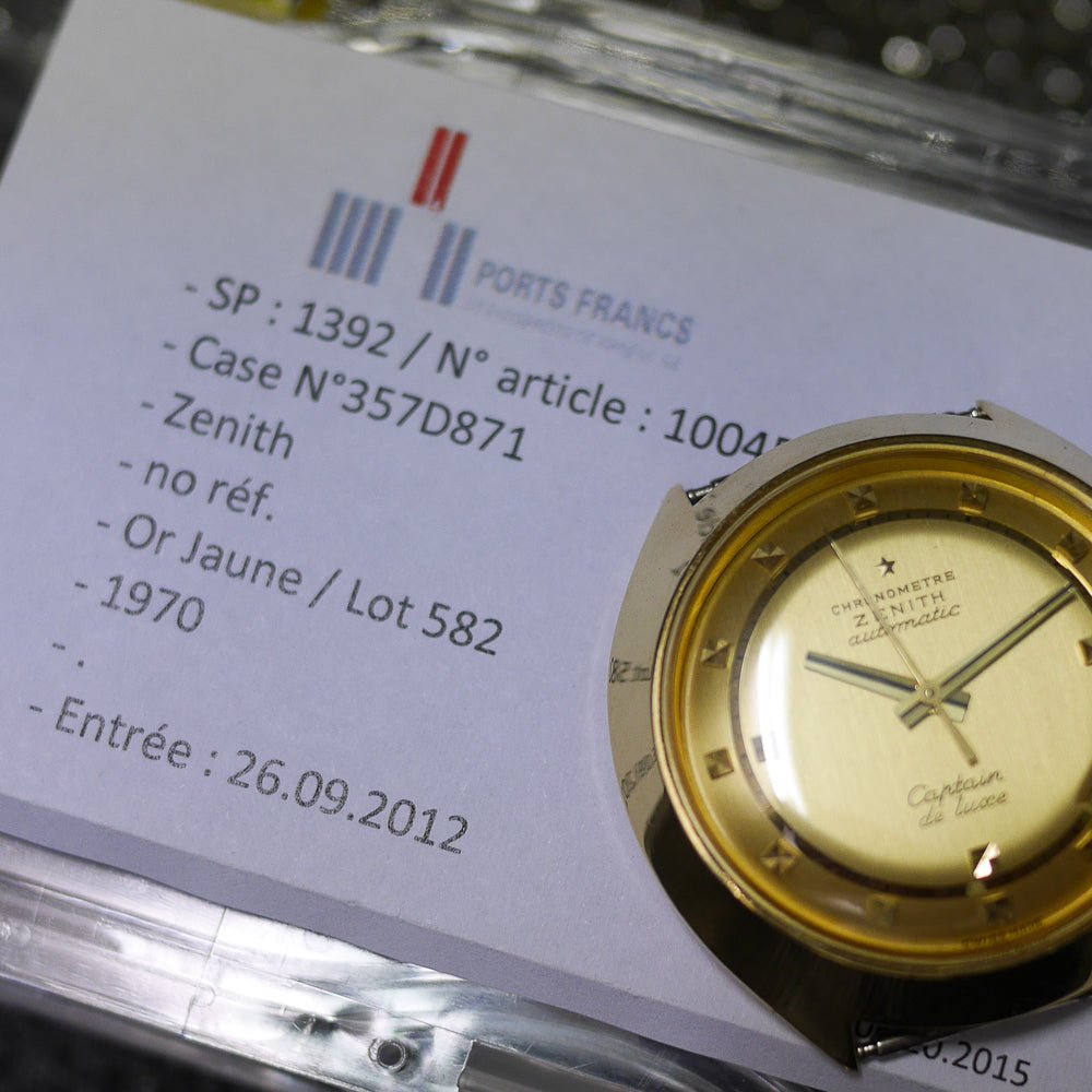 Zenith in Yellow gold. Circa: 1970.