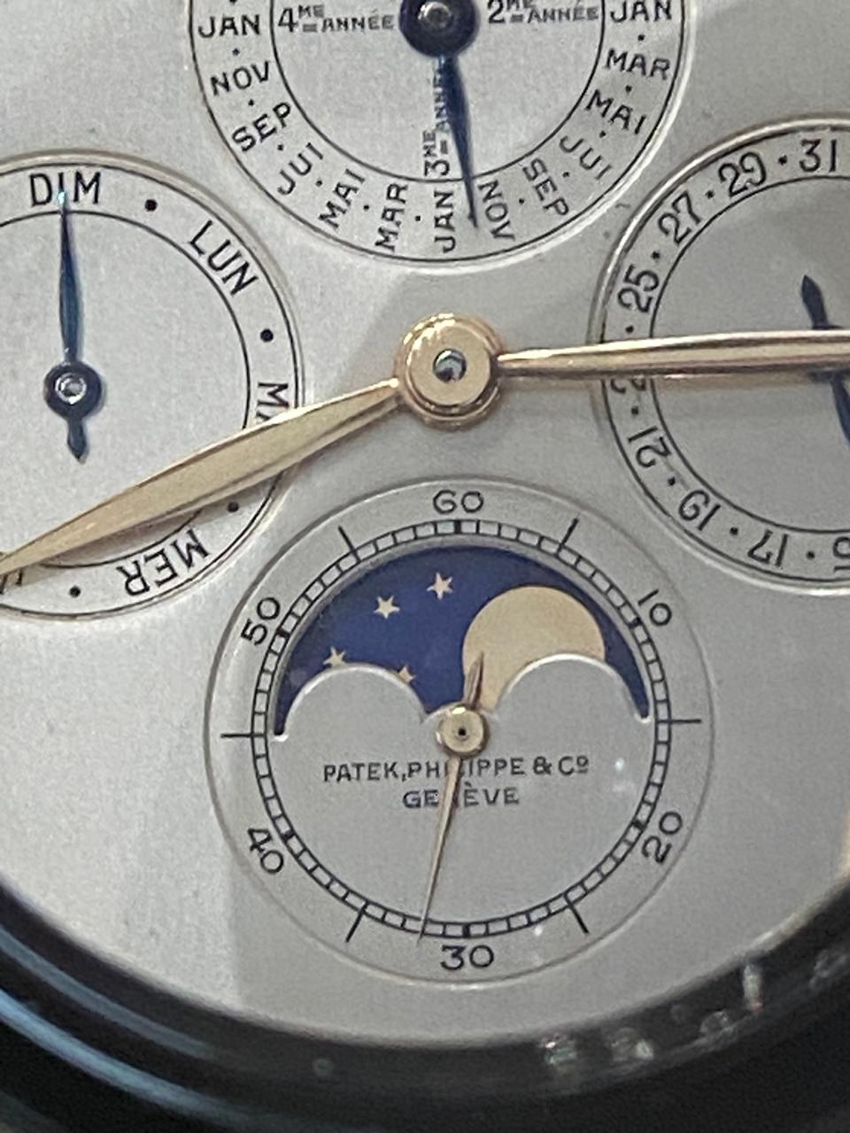 Patek Philippe Ref: 699 Yellow Gold 1938 Pocket Watch Roman Numerals Perpetual Calendar Minute Repeater