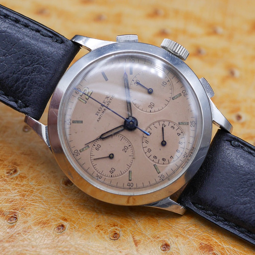 Rolex Chronograph Ref: 3335 in Stainless steel. Circa: 1940.