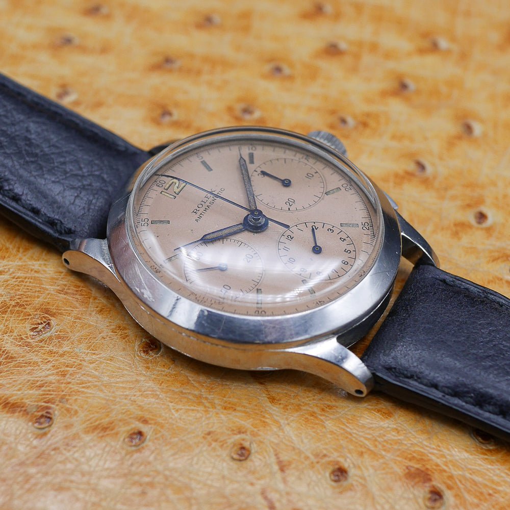 Rolex Chronograph Ref: 3335 in Stainless steel. Circa: 1940.