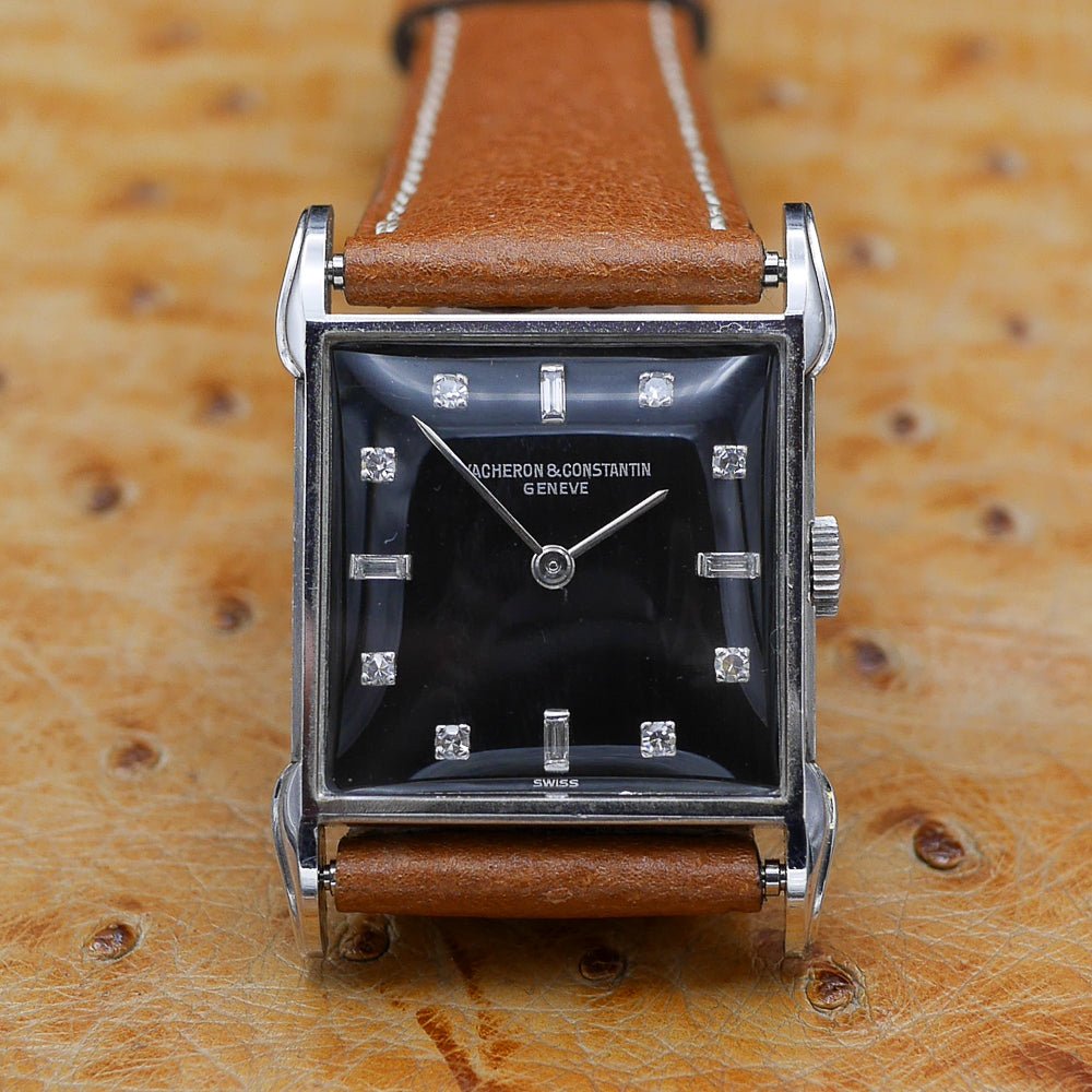 Vacheron&Constantin Forma Cadran Noir Diamond in Platinum. Circa:1945