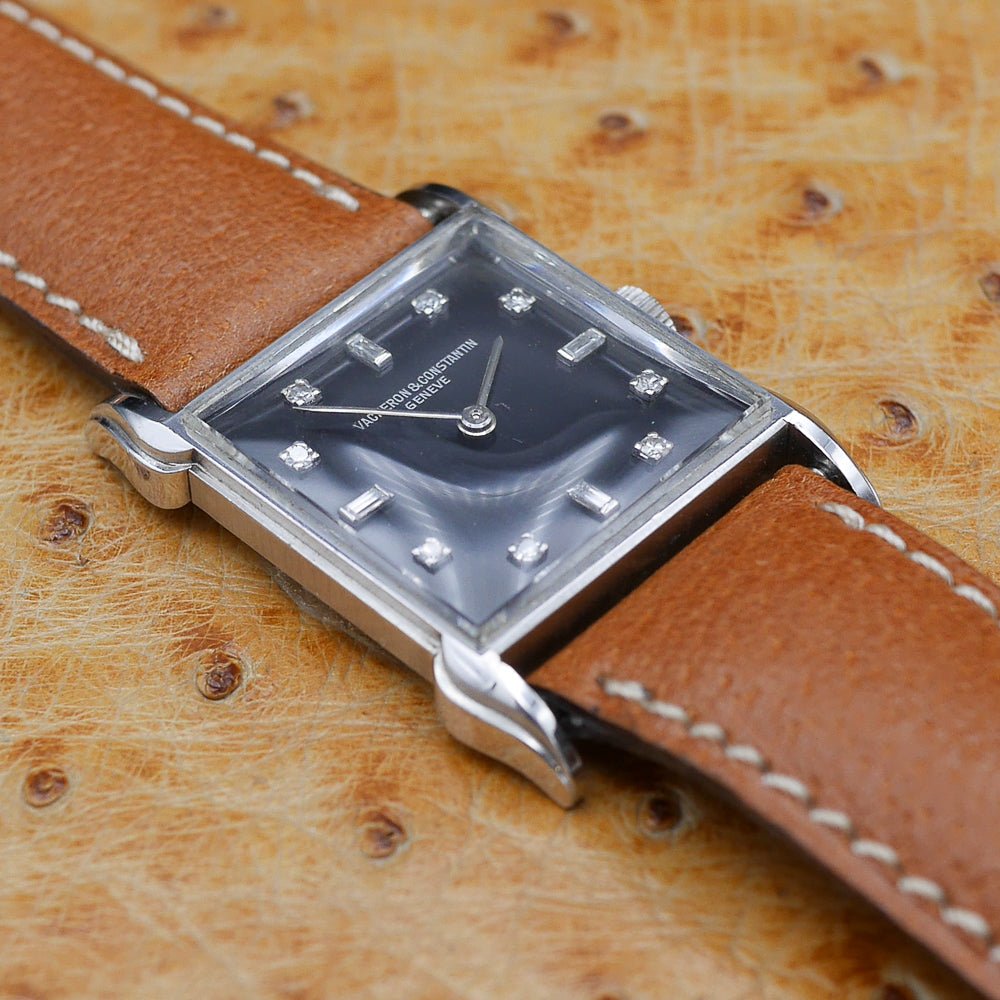 Vacheron&Constantin Forma Cadran Noir Diamond in Platinum. Circa:1945