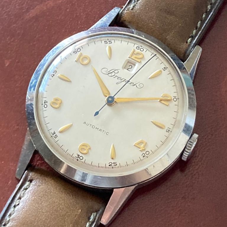 Breguet in Stainless Steel with Date Indicator at 12 o'clock from 1955 - Pires - Mauboussin