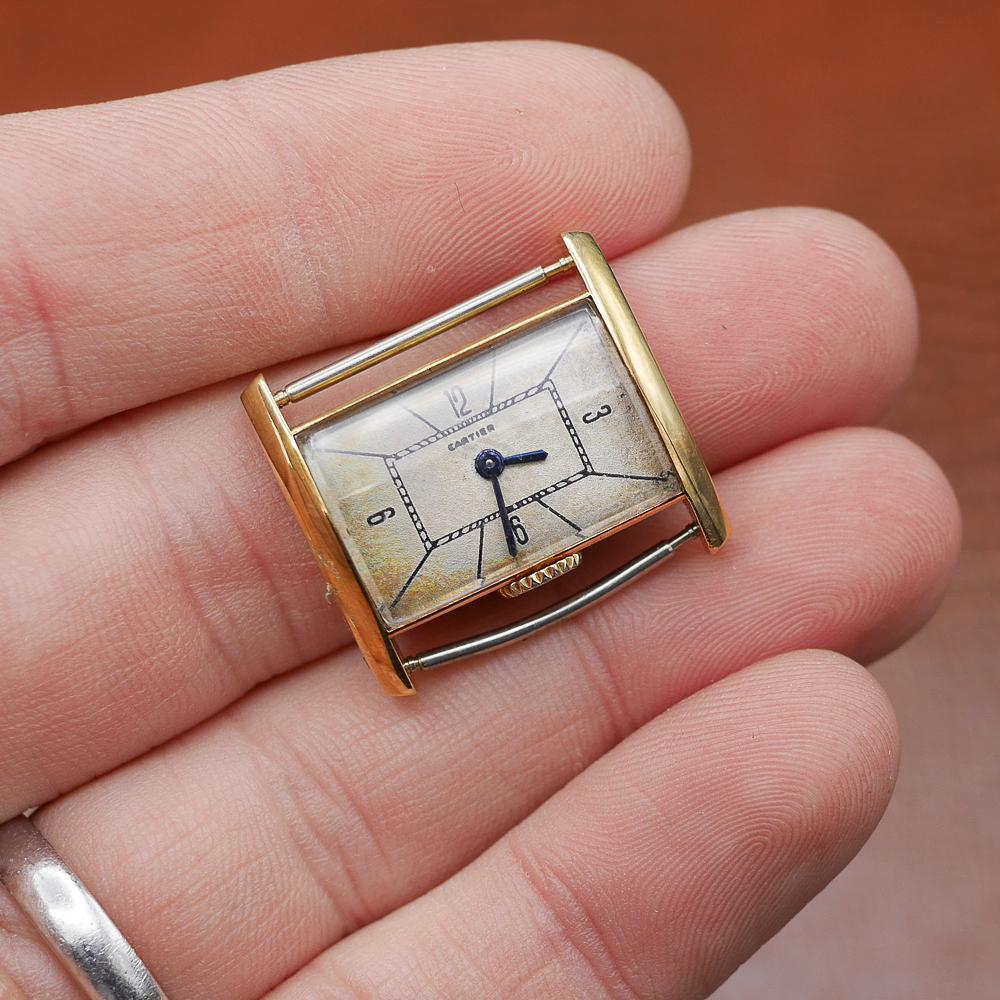 Cartier Dress watch in White gold. Circa: 1940.