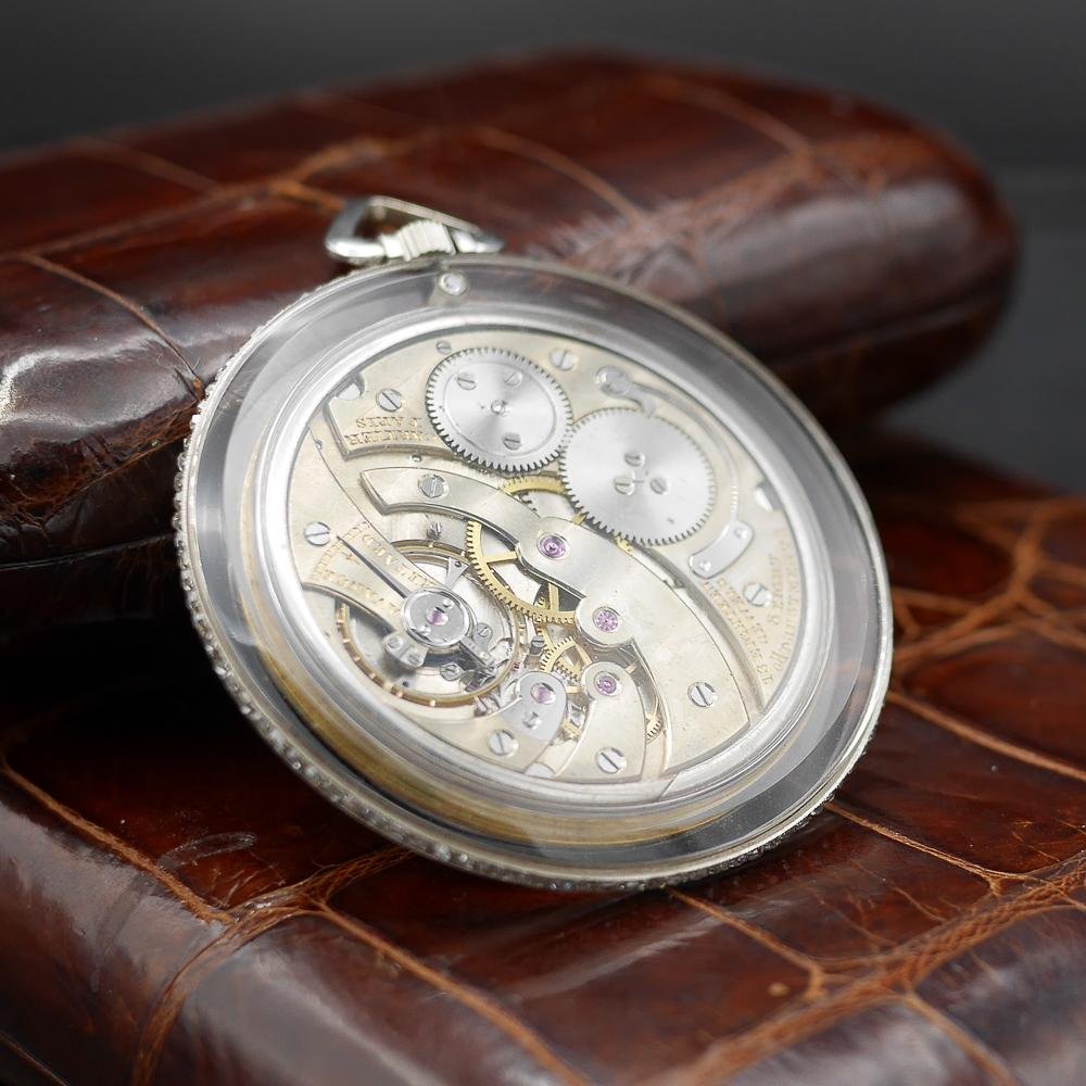 Cartier Pocket Watch in Platinum and Rock Crystals. Circa:1910