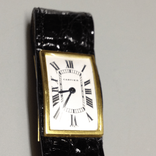 Cartier Rectangular Dress Watch in Yellow Gold, Circa 1970 - Pires - Mauboussin