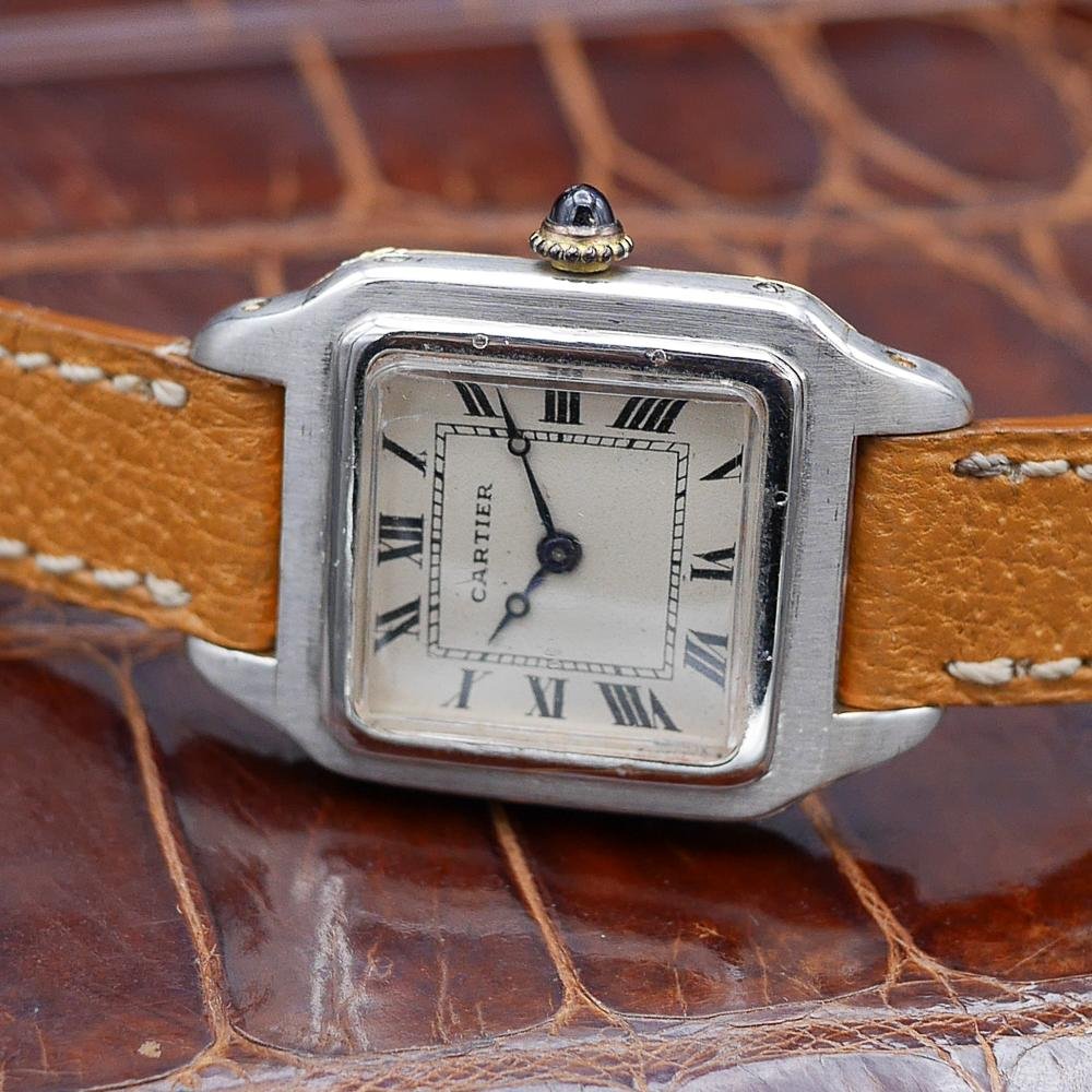 Cartier Santos Dumont in Platinum and Yellow gold. Circa: 1920.