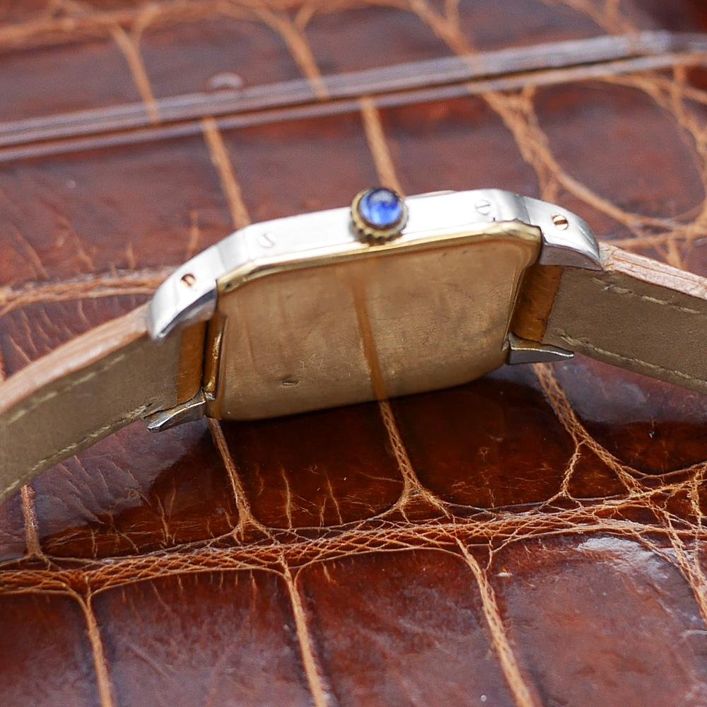Cartier Santos Dumont in Platinum and Yellow gold. Circa: 1920.