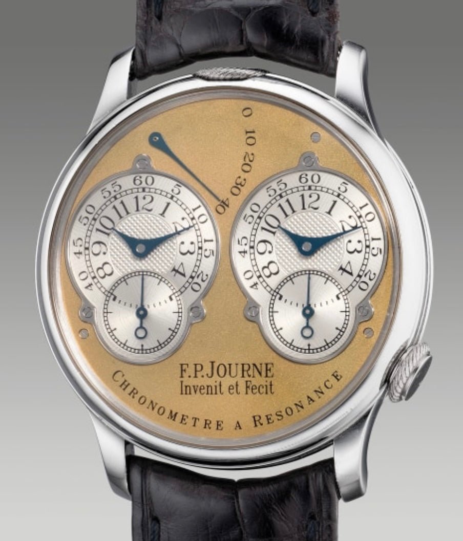 F.P. Journe Resonance 38mm, platinum, first generation, 2004, full set, rare collector’s timepiece.