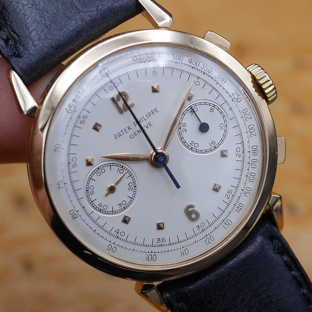 Patek Philippe Chronograph Ref 1579 in Pink Gold, Circa 1955.