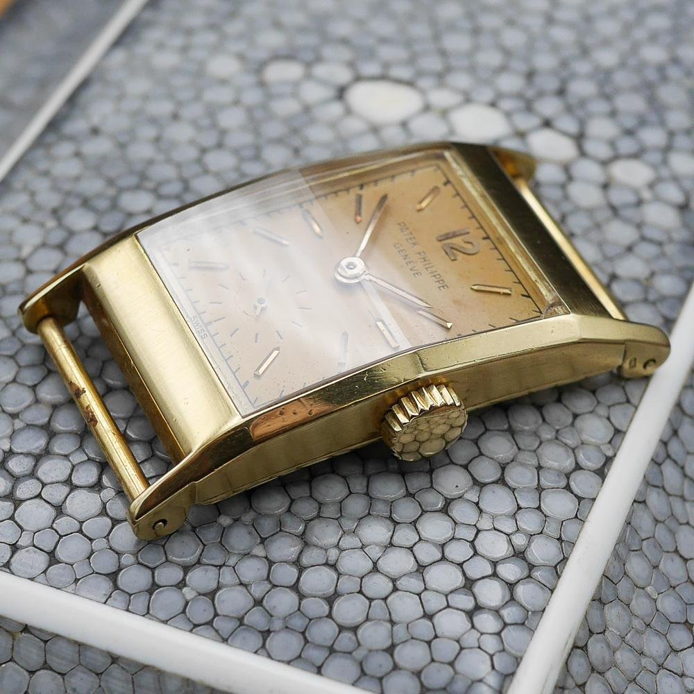 Patek Philippe Hour Glass Ref 2461 in Yellow Gold, Circa 1952.