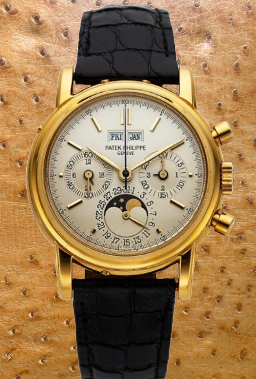 Patek Philippe Ref. 3970/E Perpetual Calendar Chronograph in Yellow Gold from 1990 - Pires - Mauboussin