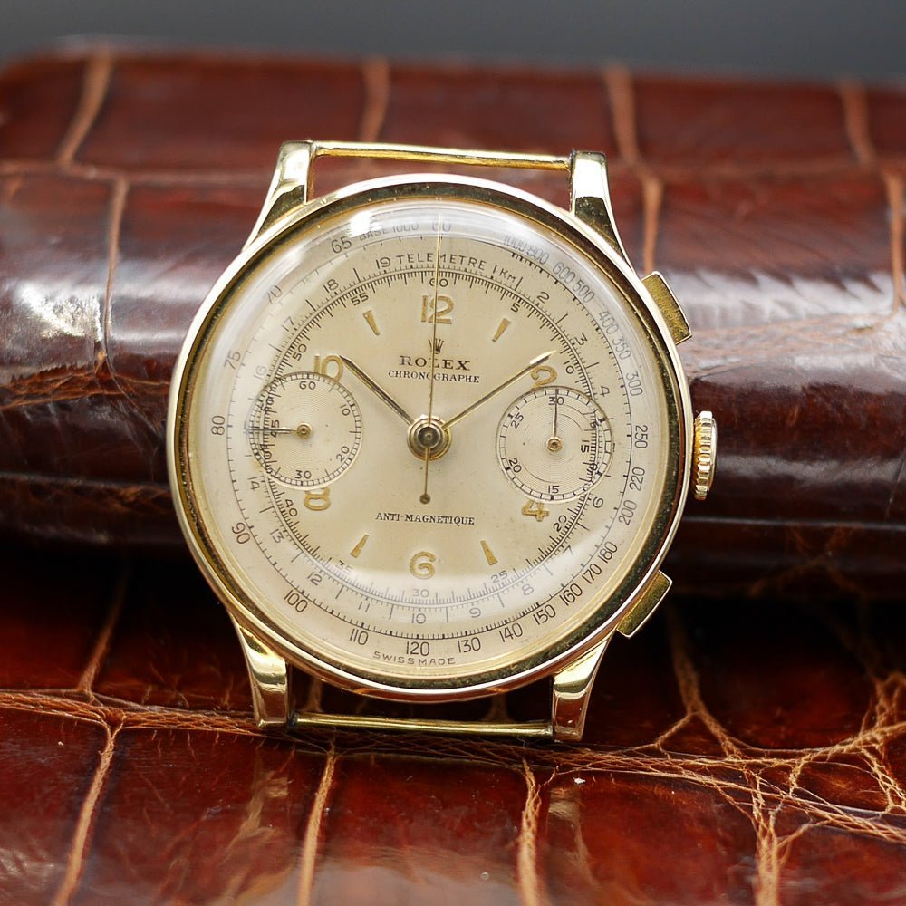 Rolex Chronograph Antimagnetic, Ref 2508 in Pink Gold, Circa 1950 - Pires - Mauboussin