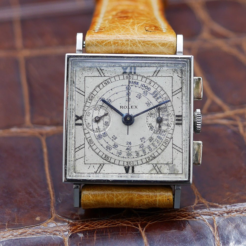 Rolex Chronograph, Ref 3529 in Stainless steel, Circa 1930, Dial
