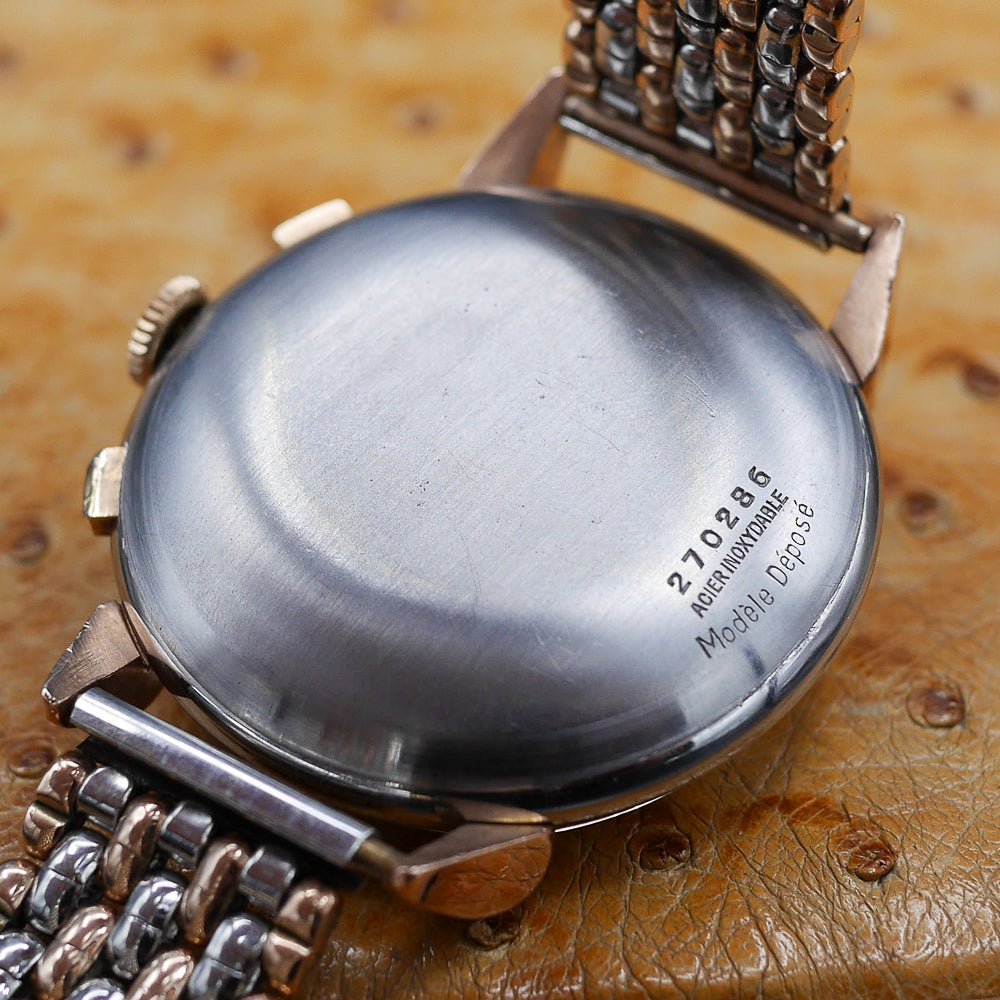 Rolex Chronograph Ref. 4313 Pink Gold & Steel, Circa 1940 - Pires - Mauboussin
