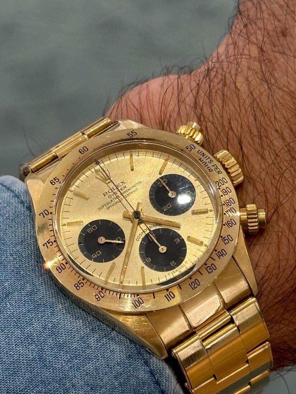 Vintage Rolex Cosmograph Daytona Ref. 6265 18k Gold, 1986