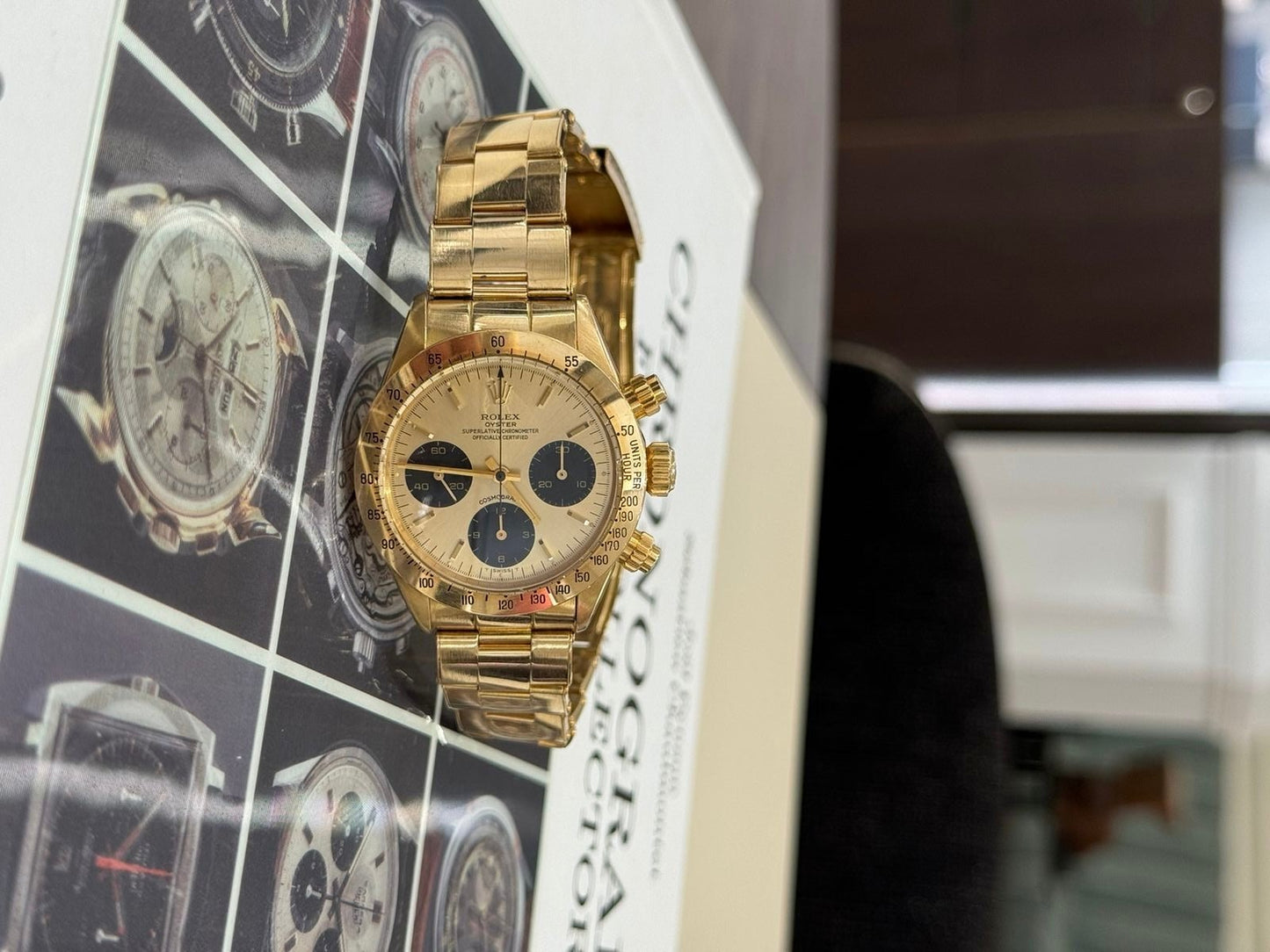 Vintage Rolex Cosmograph Daytona Ref. 6265 18k Gold, 1986