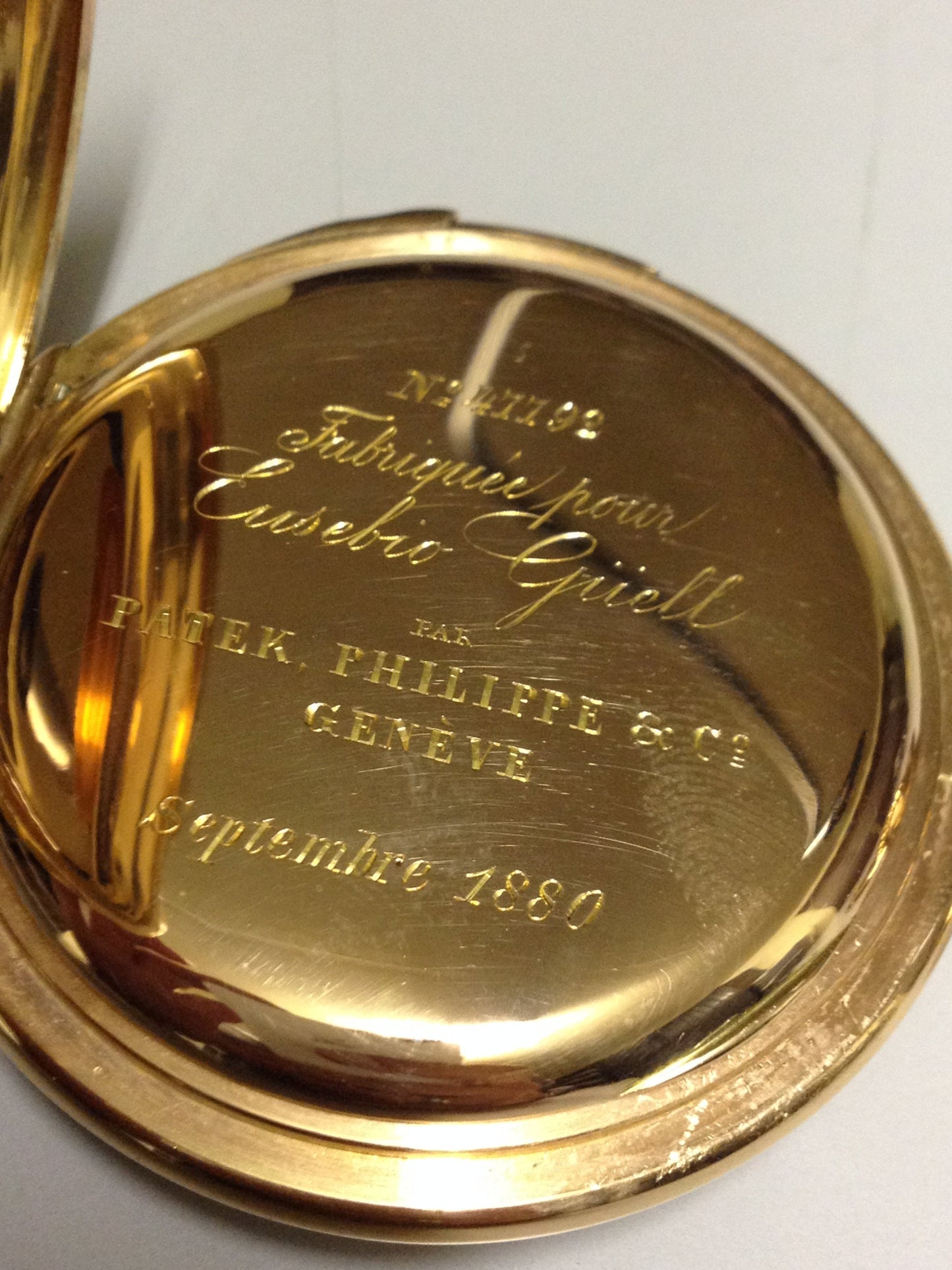 Patek Philippe Pocket watch in Pink gold. Circa. 1880.