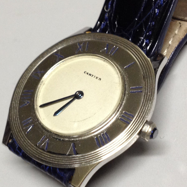 Cartier Rectangular Dress watch in White gold. Circa: 1960.