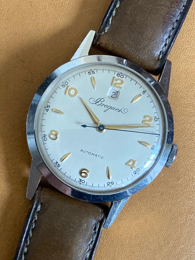 Breguet in Stainless Steel with Date Indicator at 12 o'clock from 1955
