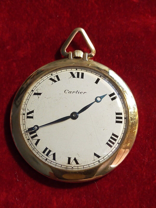 Cartier Pocket Watch Yellow Gold 1922 – Vintage luxury timepiece with classic elegance.