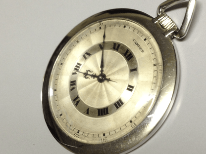 Cartier Pocket Watch in Platinum, 1930, 45mm Vintage Timepiece