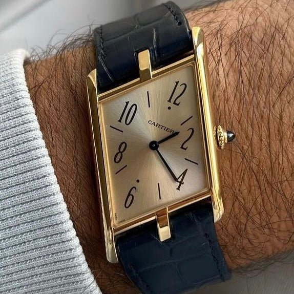 Cartier Tank Asymétrique REF: WGTA0044 in yellow gold, 2022. A refined and modern reinterpretation of a Cartier classic.