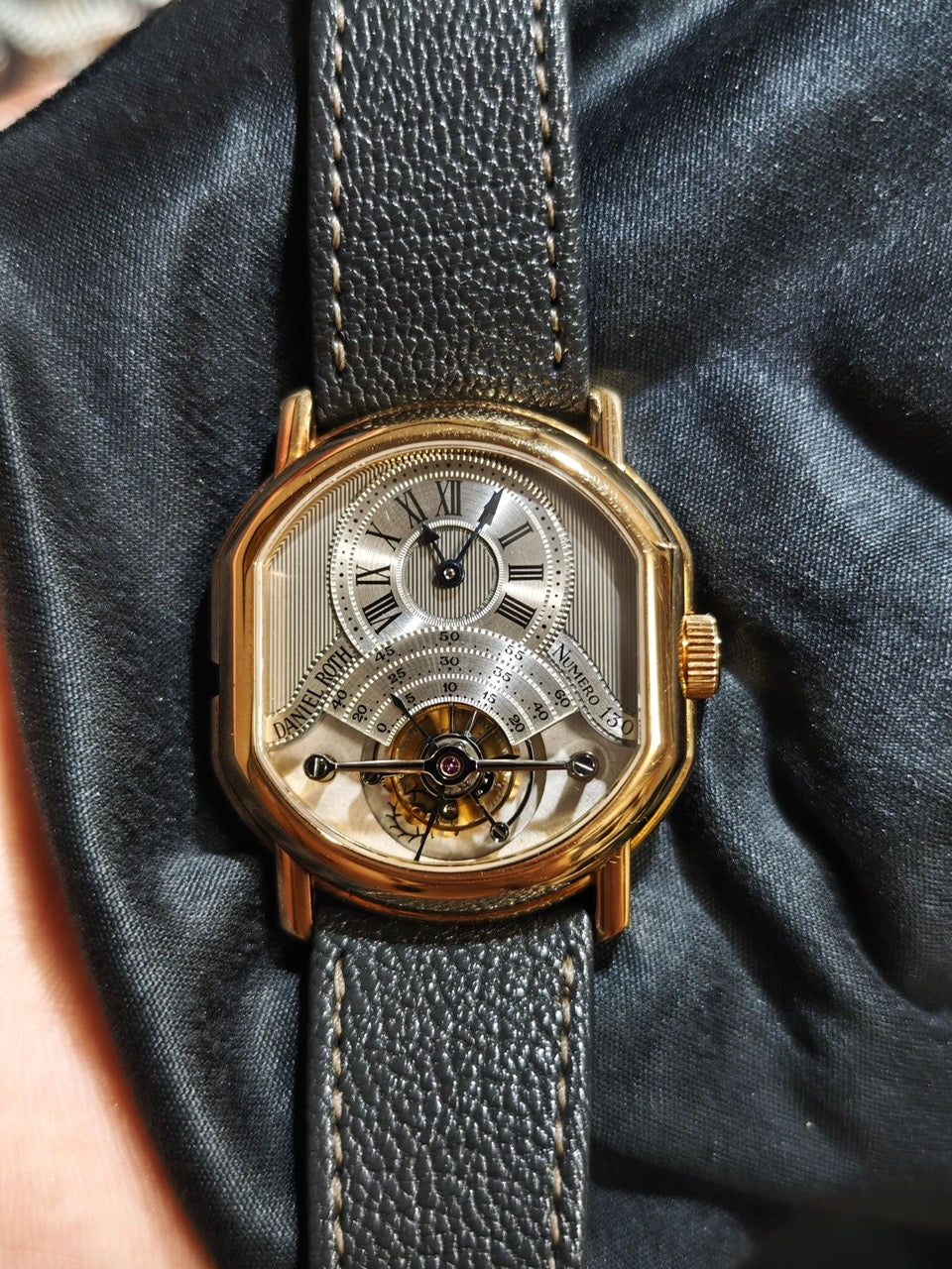 Daniel Roth Régulateur Tourbillon Ref. 2187 Pink Gold – rare double-face vintage watch with guilloché dial, tourbillon, and full set (1995)